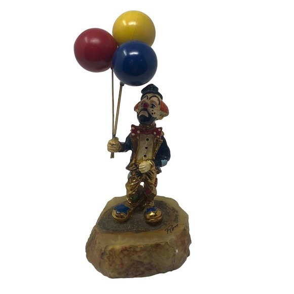 Vintage Ron Lee Clown - HOBO JOE WITH 3 BALLOONS - Signed '80 - Collectible